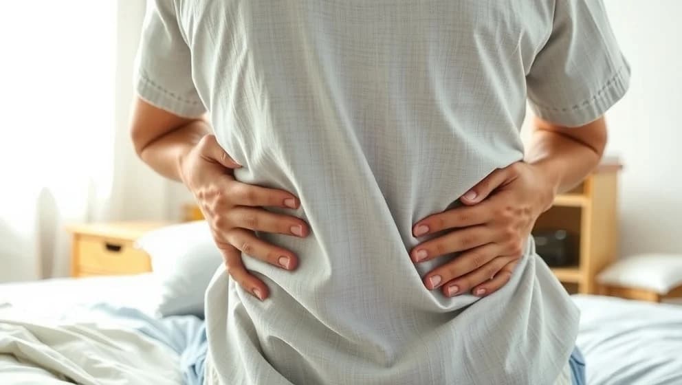 Ont under revbenen och bak ryggen