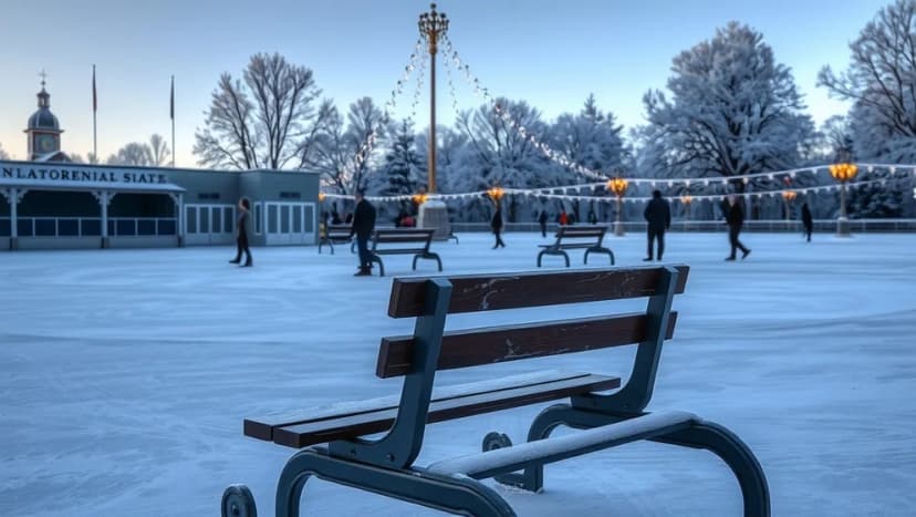 Rollistan i frost när det började snöa